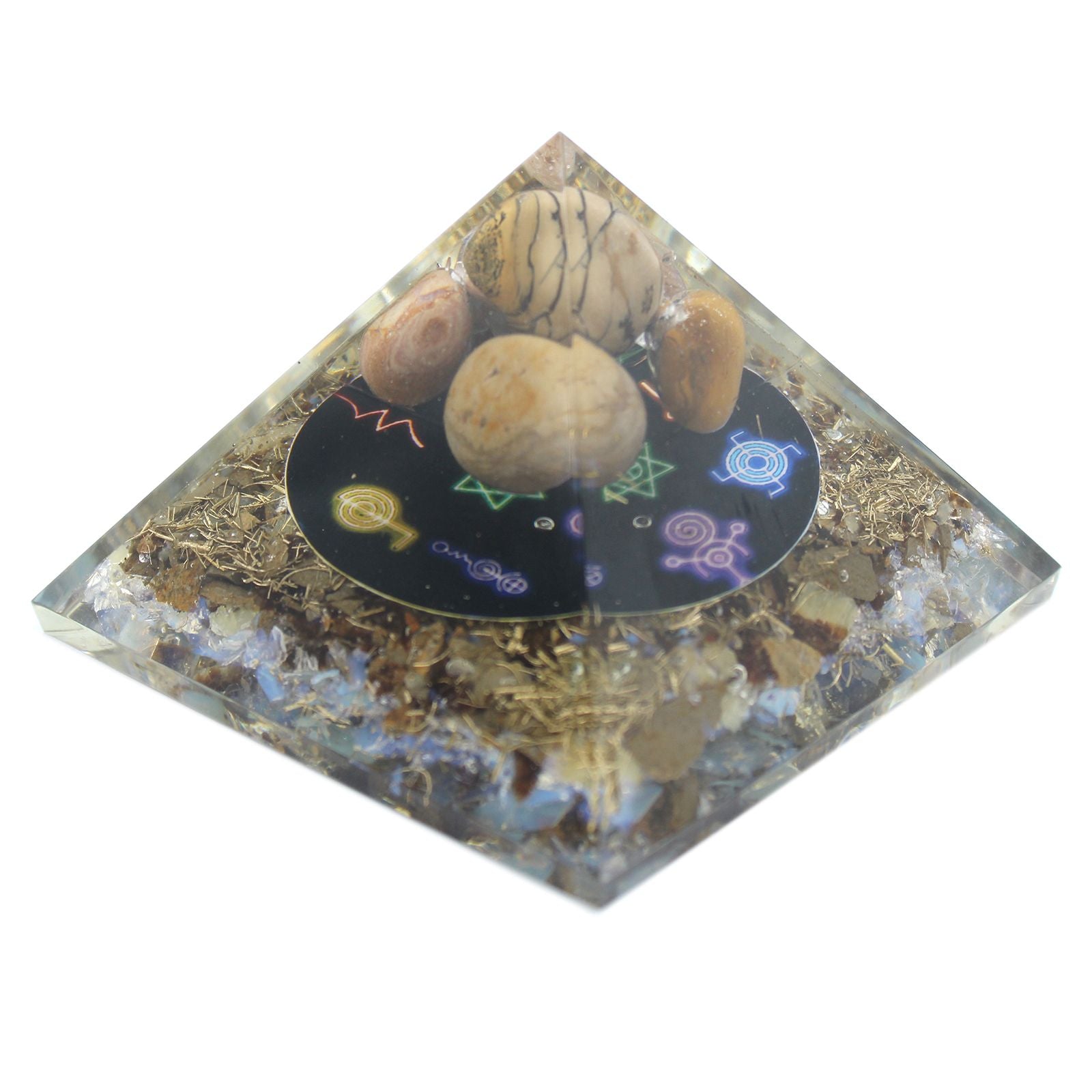 Pyramide d’Orgonite – Reiki de Minuit – 70 mm - Karmic Artisan
