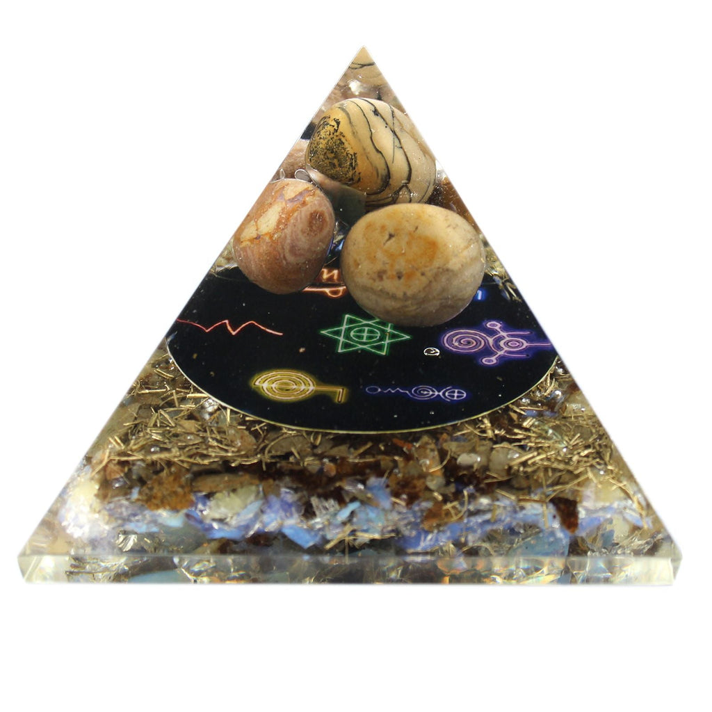 Pyramide d’Orgonite – Reiki de Minuit – 70 mm - Karmic Artisan