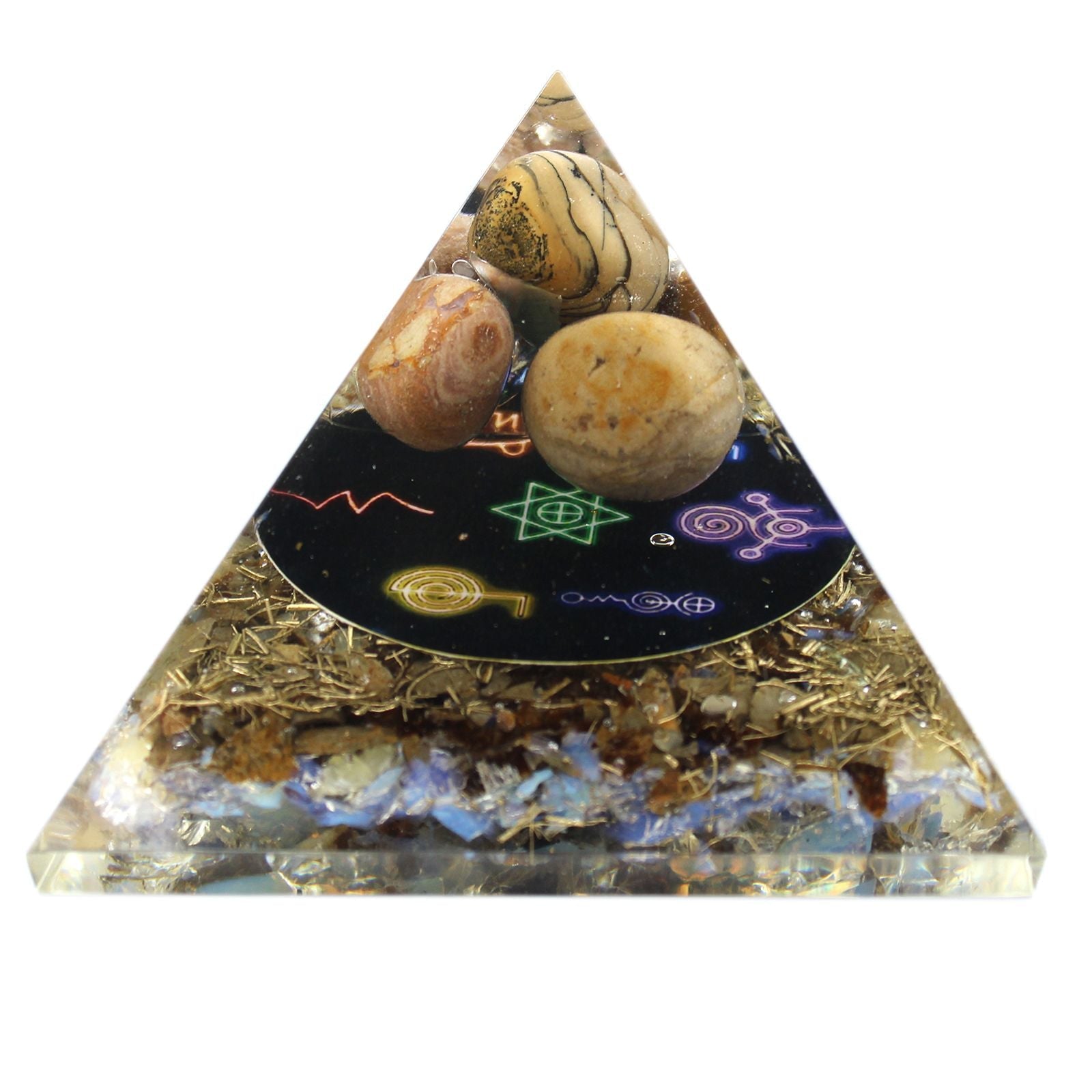 Pyramide d’Orgonite – Reiki de Minuit – 70 mm - Karmic Artisan