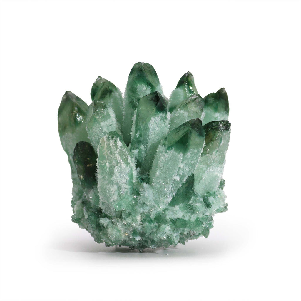 Quartz Vert Fantôme – Géode Sculptée Naturelle 8 cm (250–300 g) - Karmic Artisan
