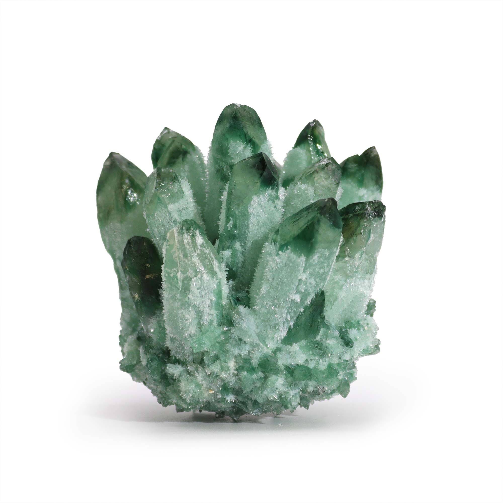 Quartz Vert Fantôme – Géode Sculptée Naturelle 8 cm (250–300 g) - Karmic Artisan