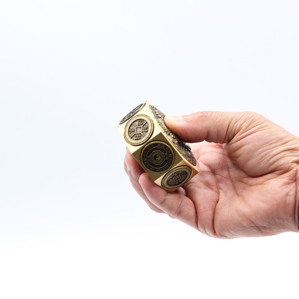 Spinner Feng Shui – Dragon & Chat Porte - Bonheur – Protection & Prospérité - Karmic Artisan