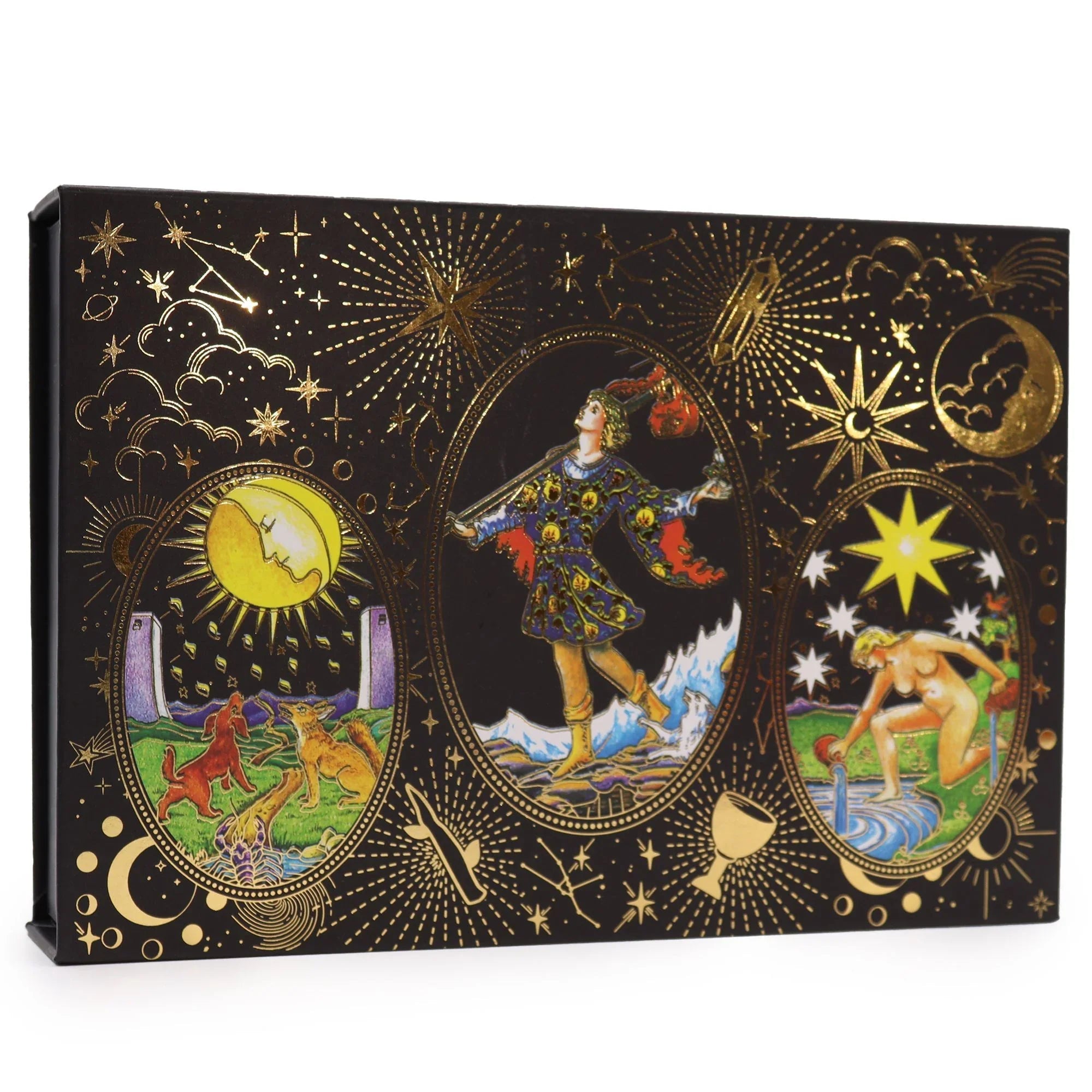 Tarot Feuille d'Or - Que la Magie Commence - Coffret Cadeau - Karmic Artisan